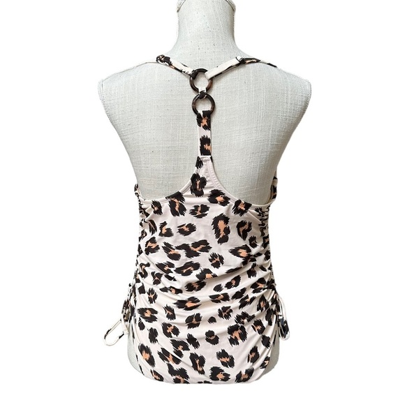 Kona Sol Tortoise Ring One Piece Swimsuit Animal Cheetah Print Size: M NWT - Picture 4 of 13